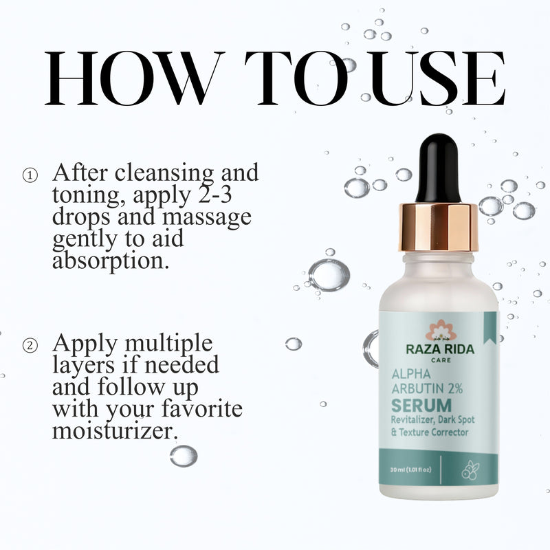 Raza Rida Care Alpha Arbutin Serum key ingredients