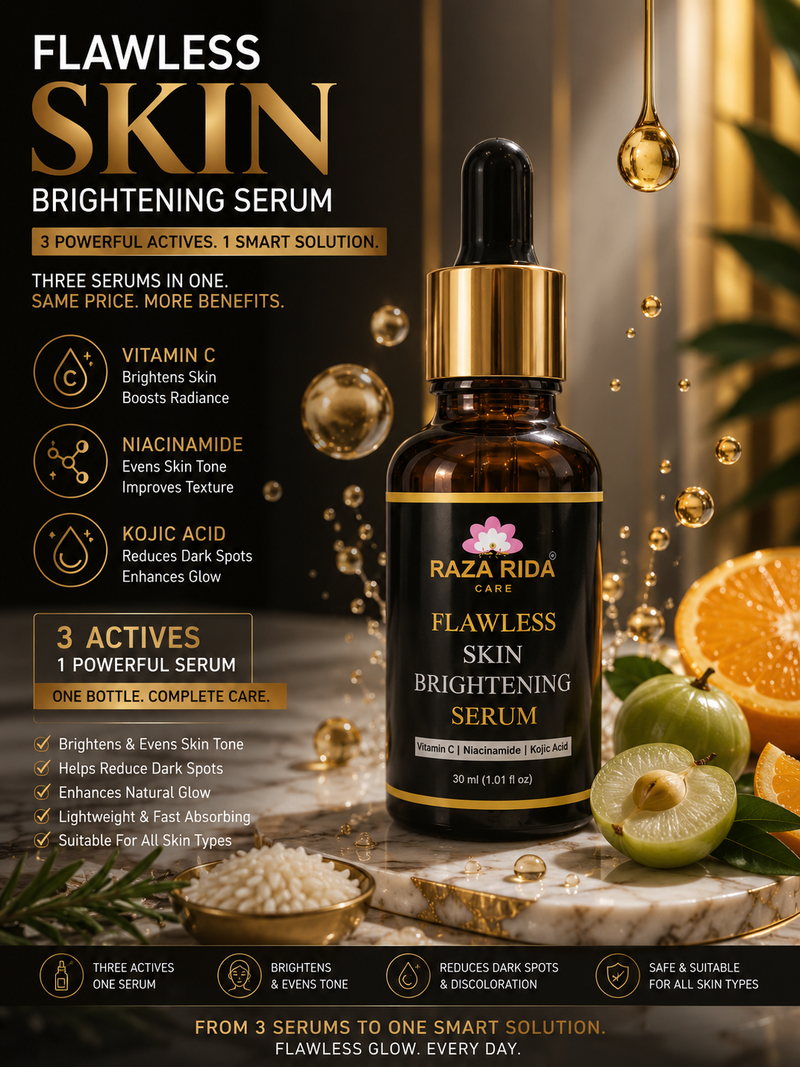 Raza Rida Care Flawless Skin Brightening 3 in 1 Serum front