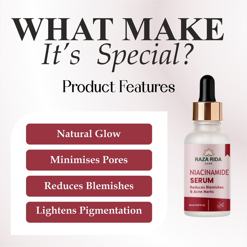 Raza Rida Care Niacinamide Serum product features