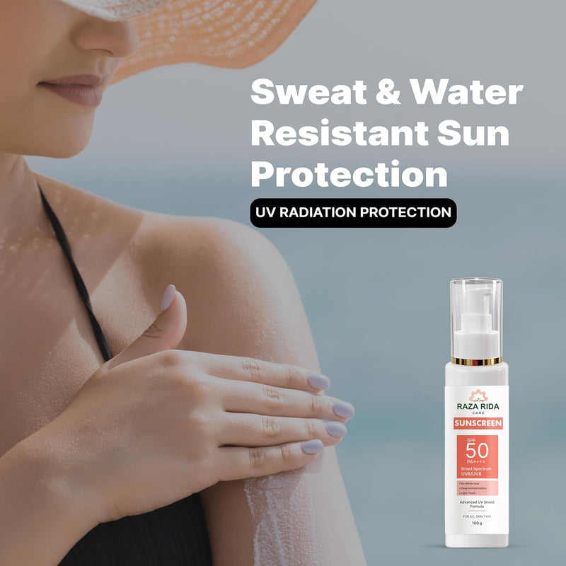 Raza Rida Care Sunscreen sweat and water resistant
