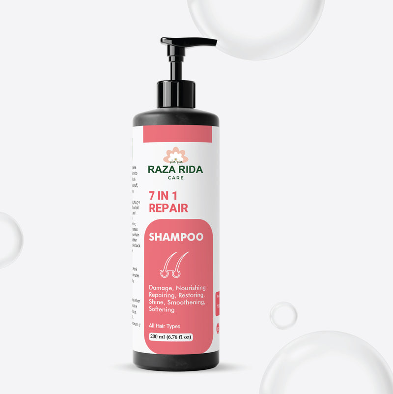 Raza Rida Care 7 in 1 Repair Shampoo bottle