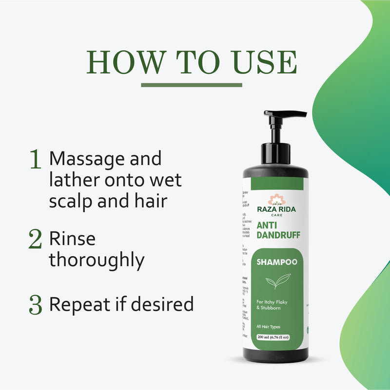 Raza Rida Care Anti Dandruff Shampoo how to use
