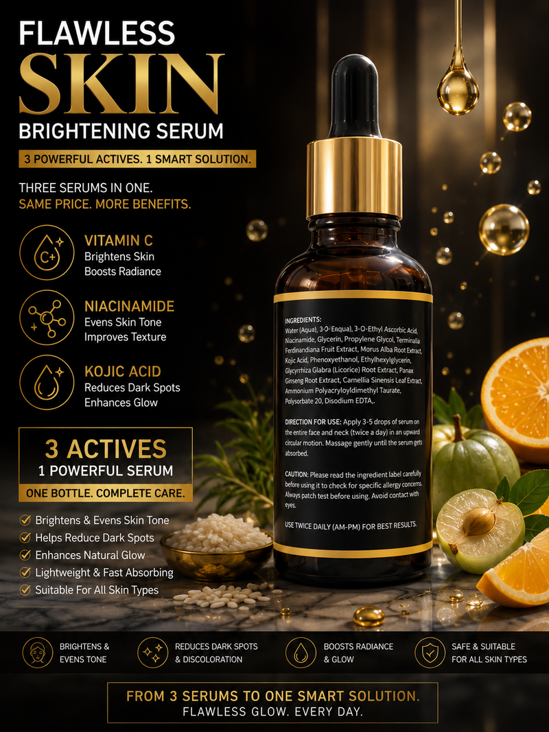 Raza Rida Care Flawless Skin Brightening Serum back label 1