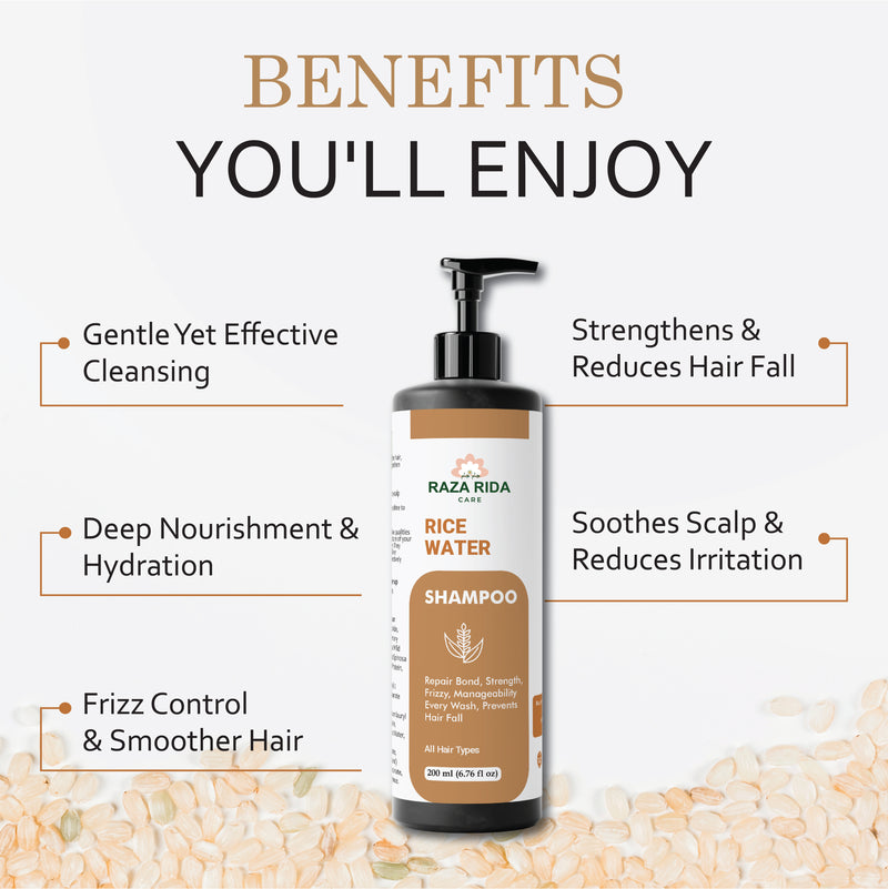Raza Rida Care Rice Water Shampoo benefits