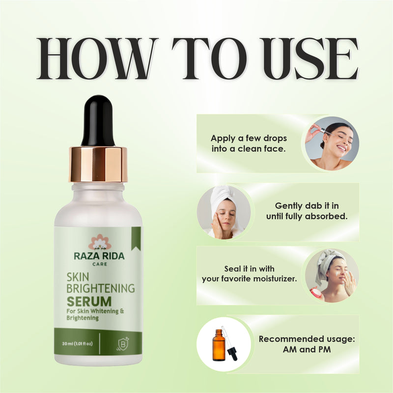 Raza Rida Care Skin Brightening Serum how to use