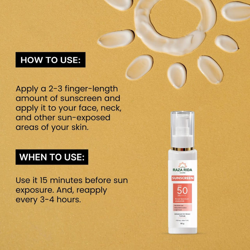 Raza Rida Care Sunscreen how to use and when to use